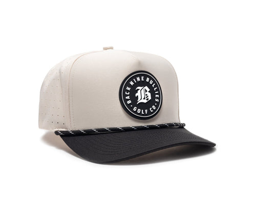 Back Nine Bullies Golf Co  Unity Performance Snapback Beige/Black
