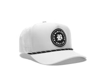 Load image into Gallery viewer, Back Nine Bullies Golf Co Unity Performance Snapback White
